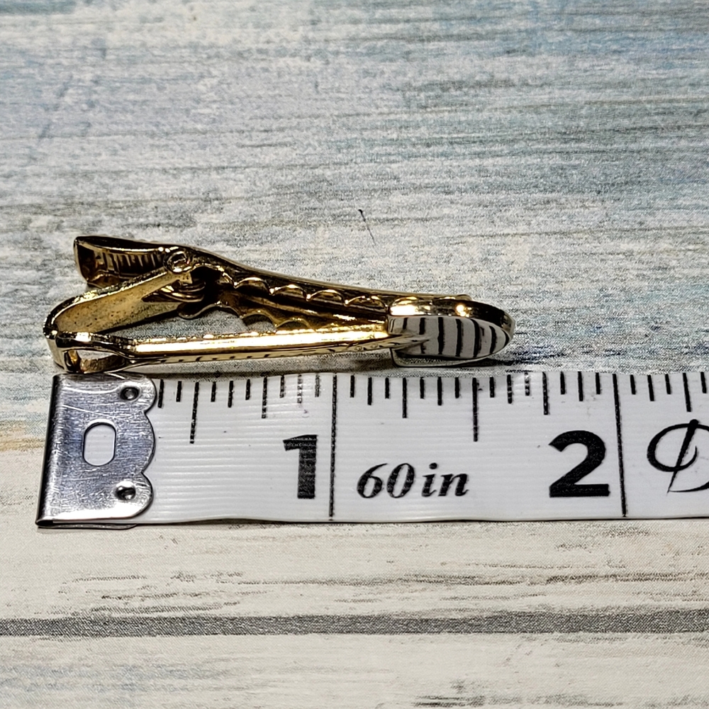 Gold and Silver Shovel Tie Clip - Picture 5 of 6